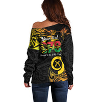Personalised Vanuatu 678 Off Shoulder Sweater Proud To Be A Ni-Van LT14 - Polynesian Pride