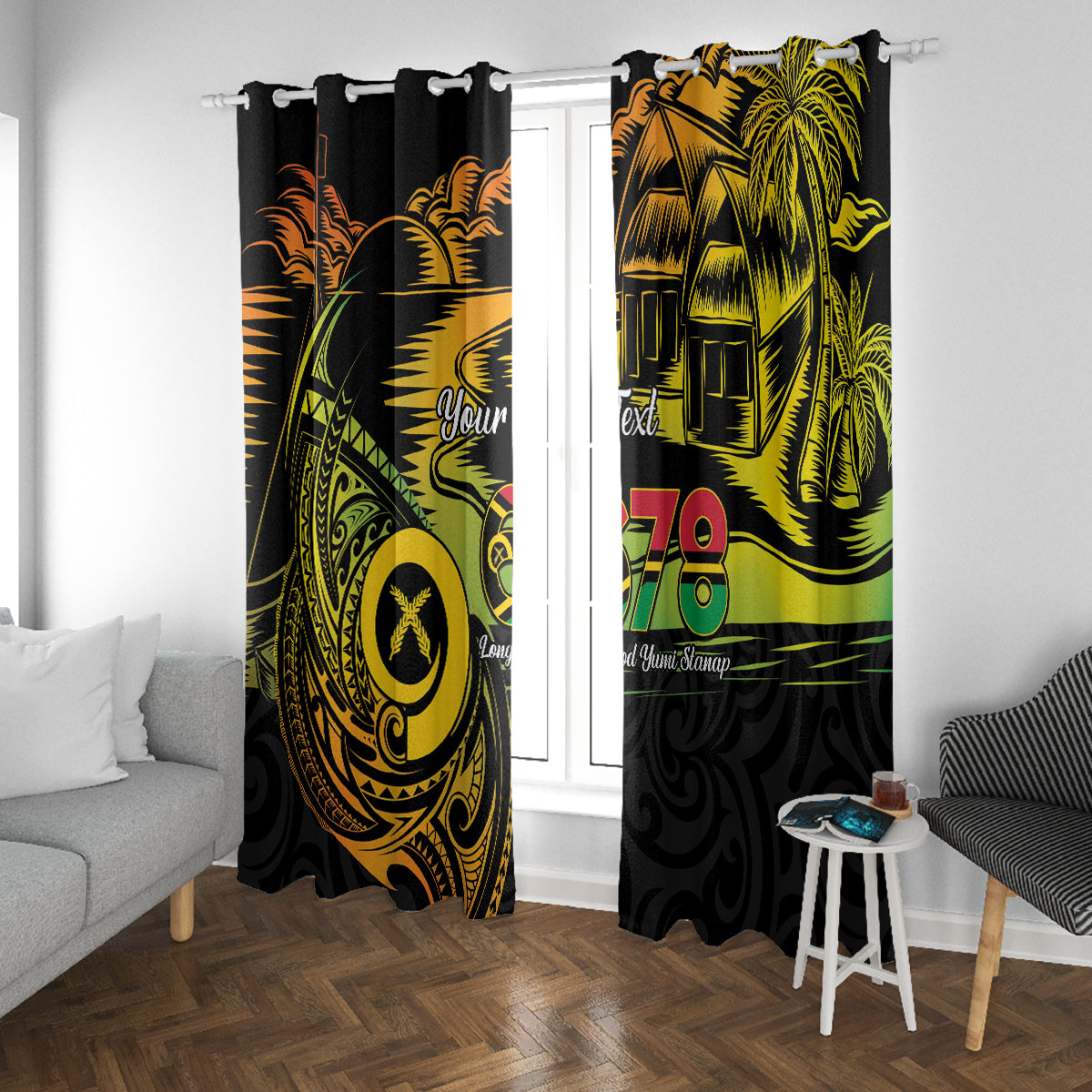 Personalised Vanuatu 678 Window Curtain Proud To Be A Ni-Van