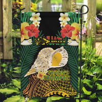 Vanuatu Triton's Trumpet Garden Flag Tropical Flowers Vanuatuan Map LT14 Garden Flag Black - Polynesian Pride