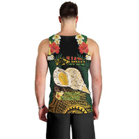 Vanuatu Triton's Trumpet Men Tank Top Tropical Flowers Vanuatuan Map LT14 - Polynesian Pride