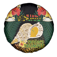 Vanuatu Triton's Trumpet Spare Tire Cover Tropical Flowers Vanuatuan Map LT14 - Polynesian Pride