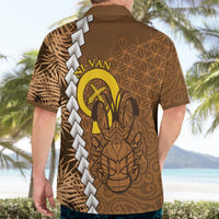 Vanuatu Coconut Crab Hawaiian Shirt Ni-Van Tropical Leaves With Sand Drawing Art LT14 - Polynesian Pride