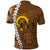 Vanuatu Coconut Crab Polo Shirt Ni-Van Tropical Leaves With Sand Drawing Art