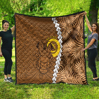 Vanuatu Coconut Crab Quilt Ni-Van Tropical Leaves With Sand Drawing Art