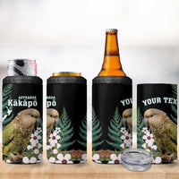 Personalised New Zealand Kakapo 4 in 1 Can Cooler Tumbler Aotearoa Fern With Manuka LT14 - Polynesian Pride