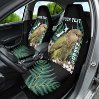 Personalised New Zealand Kakapo Car Seat Cover Aotearoa Fern With Manuka LT14 - Polynesian Pride