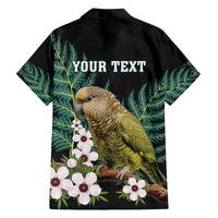 Personalised New Zealand Kakapo Family Matching Off Shoulder Maxi Dress and Hawaiian Shirt Aotearoa Fern With Manuka LT14 - Polynesian Pride