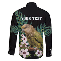 Personalised New Zealand Kakapo Family Matching Off Shoulder Maxi Dress and Hawaiian Shirt Aotearoa Fern With Manuka LT14 - Polynesian Pride