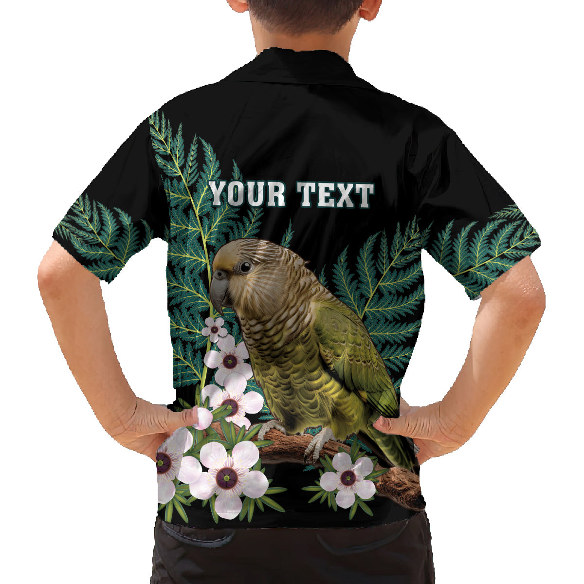 Personalised New Zealand Kakapo Family Matching Puletasi and Hawaiian Shirt Aotearoa Fern With Manuka LT14 - Polynesian Pride