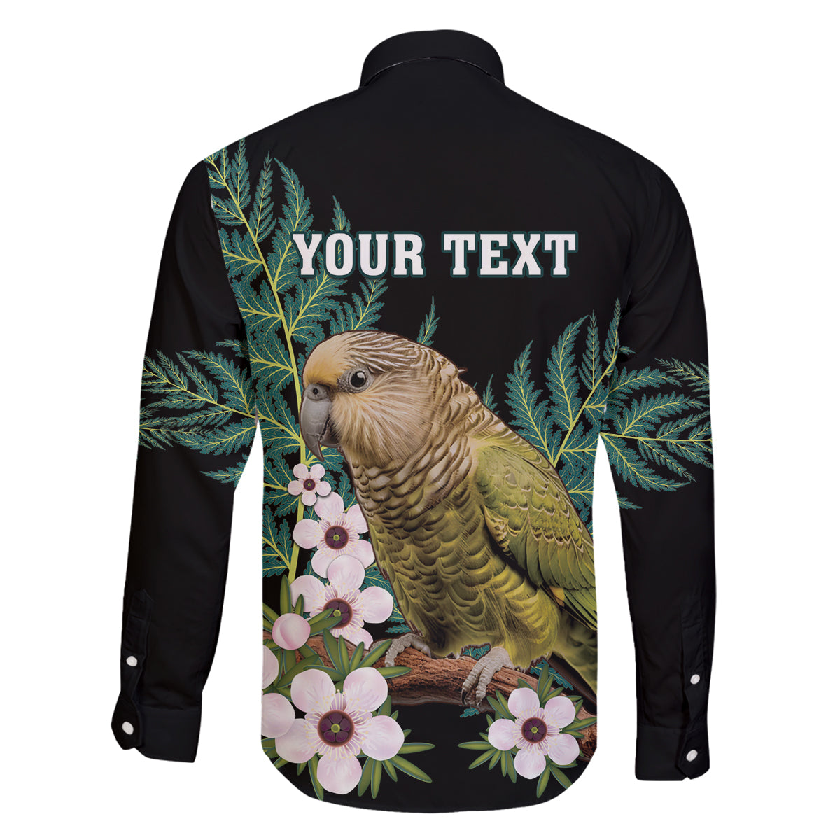 Personalised New Zealand Kakapo Family Matching Tank Maxi Dress and Hawaiian Shirt Aotearoa Fern With Manuka LT14 - Polynesian Pride