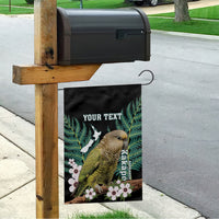 Personalised New Zealand Kakapo Garden Flag Aotearoa Fern With Manuka LT14 - Polynesian Pride