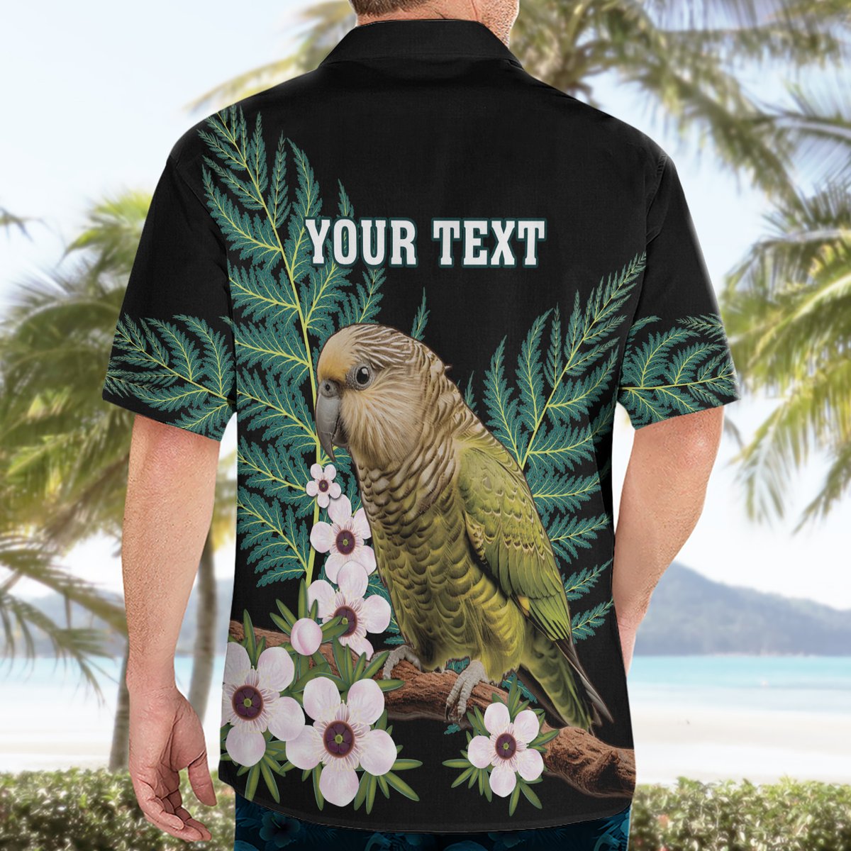 Personalised New Zealand Kakapo Hawaiian Shirt Aotearoa Fern With Manuka LT14 - Polynesian Pride