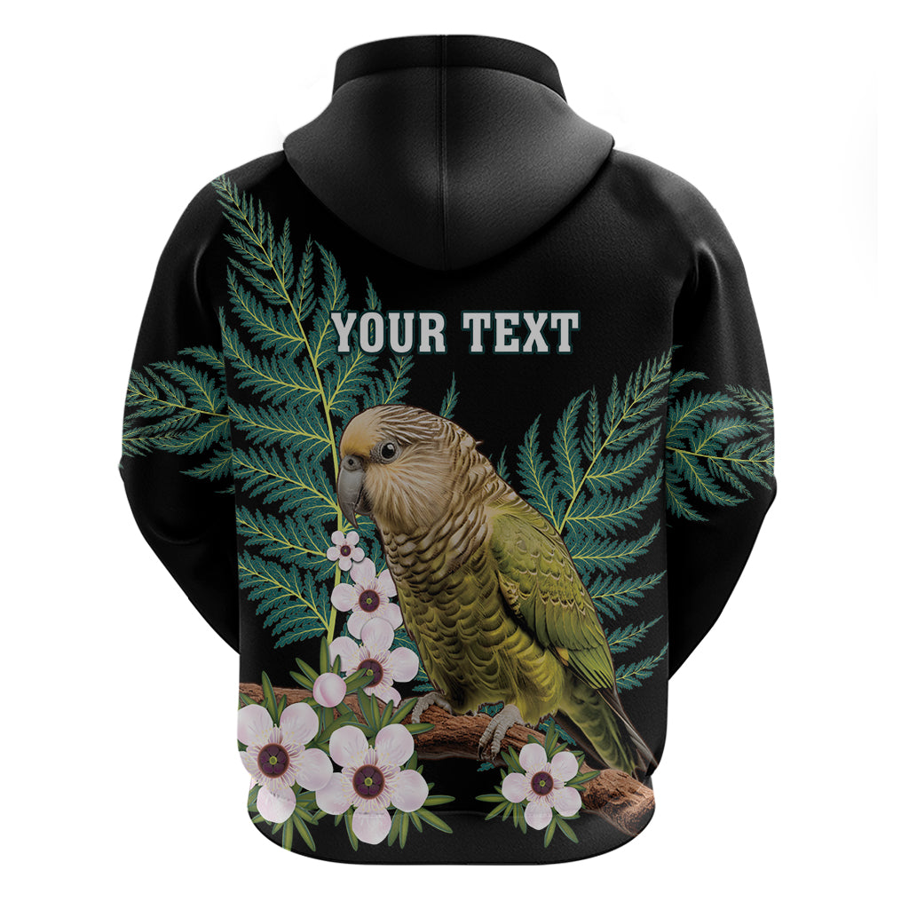 Personalised New Zealand Kakapo Hoodie Aotearoa Fern With Manuka LT14 - Polynesian Pride