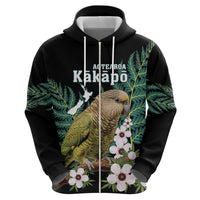 Personalised New Zealand Kakapo Hoodie Aotearoa Fern With Manuka LT14 - Polynesian Pride