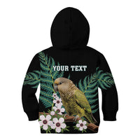 Personalised New Zealand Kakapo Kid Hoodie Aotearoa Fern With Manuka LT14 - Polynesian Pride