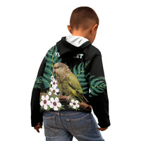 Personalised New Zealand Kakapo Kid Hoodie Aotearoa Fern With Manuka LT14 - Polynesian Pride