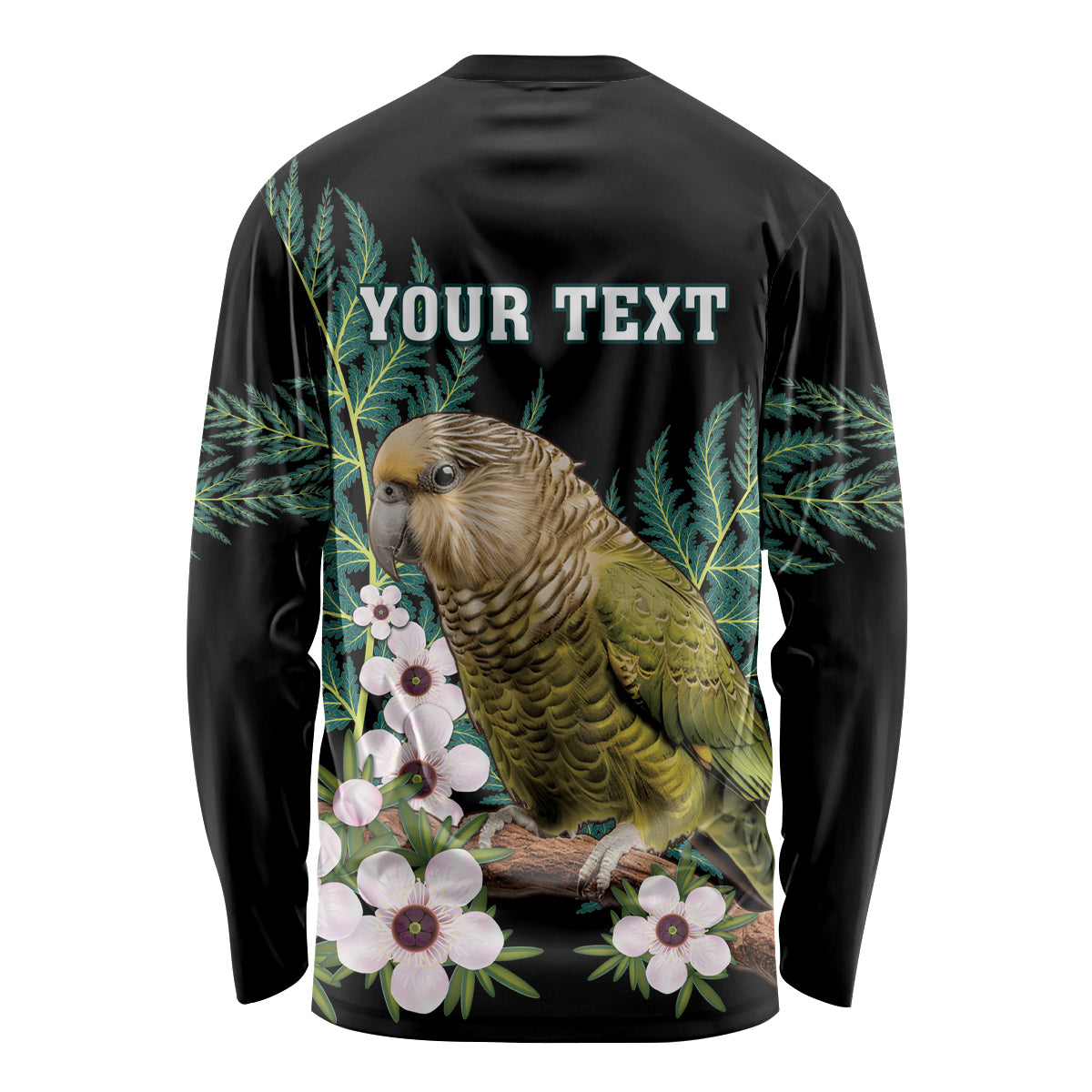Personalised New Zealand Kakapo Long Sleeve Shirt Aotearoa Fern With Manuka LT14 - Polynesian Pride