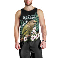 Personalised New Zealand Kakapo Men Tank Top Aotearoa Fern With Manuka LT14 - Polynesian Pride
