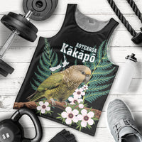 Personalised New Zealand Kakapo Men Tank Top Aotearoa Fern With Manuka LT14 - Polynesian Pride