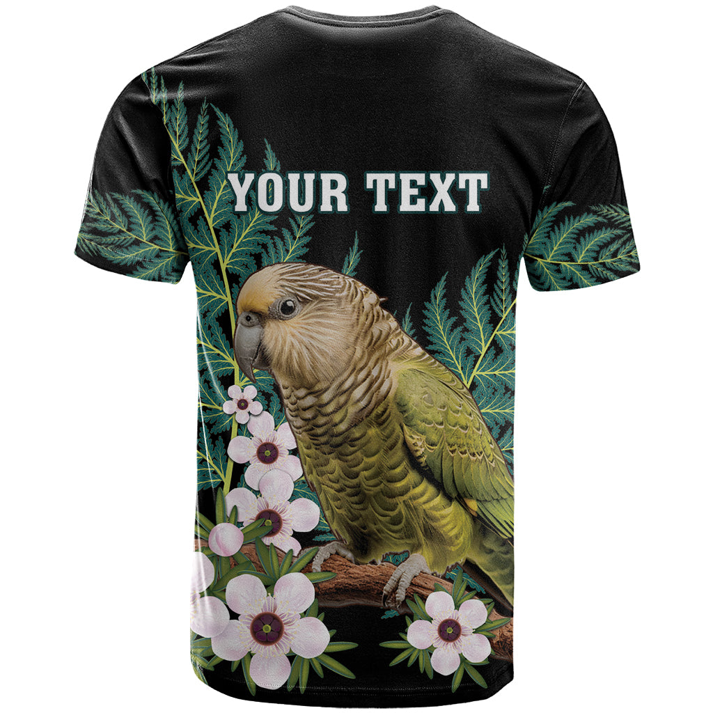 Personalised New Zealand Kakapo T Shirt Aotearoa Fern With Manuka LT14 - Polynesian Pride