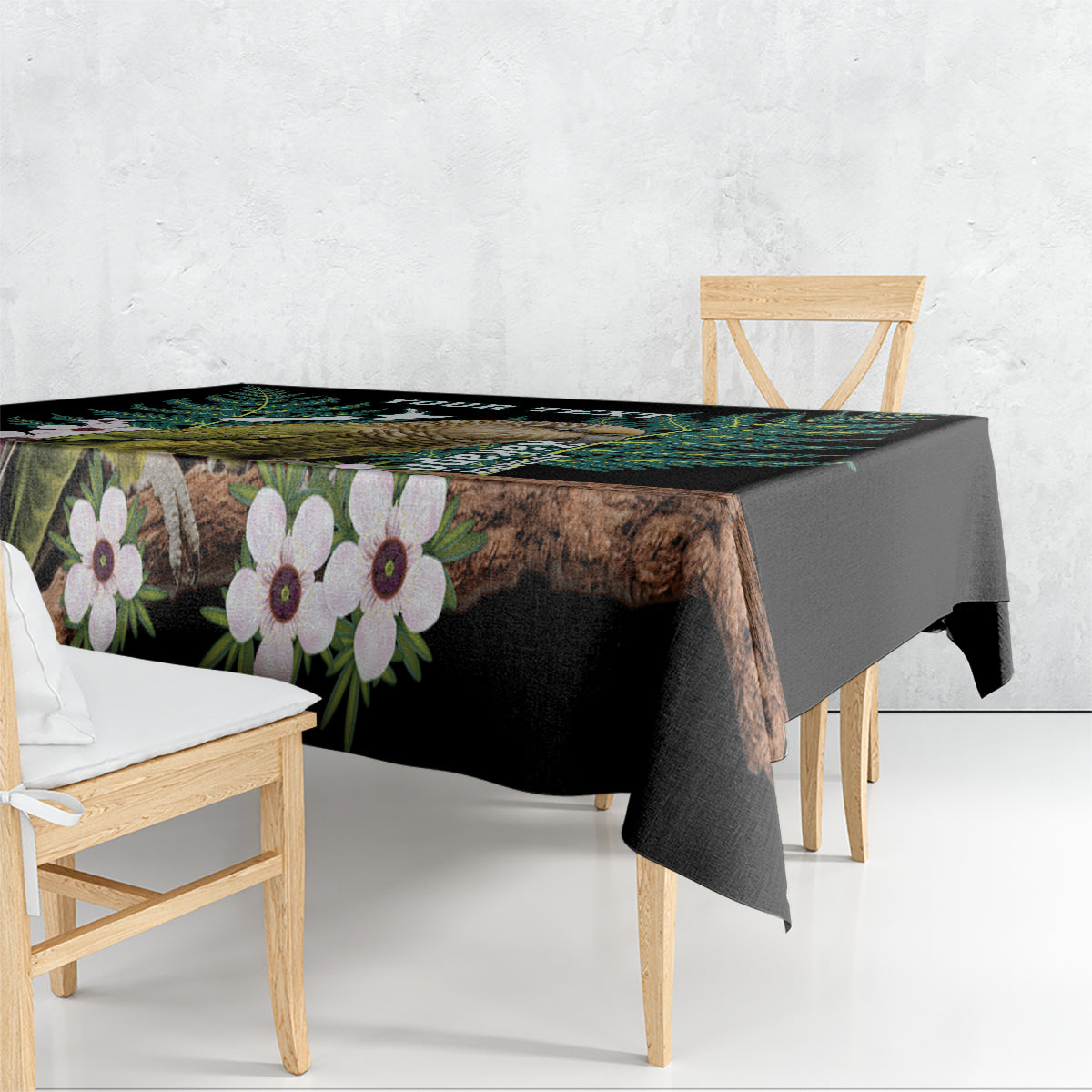 Personalised New Zealand Kakapo Tablecloth Aotearoa Fern With Manuka LT14 - Polynesian Pride
