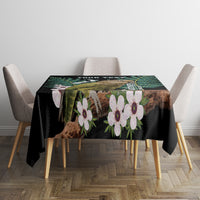 Personalised New Zealand Kakapo Tablecloth Aotearoa Fern With Manuka LT14 - Polynesian Pride