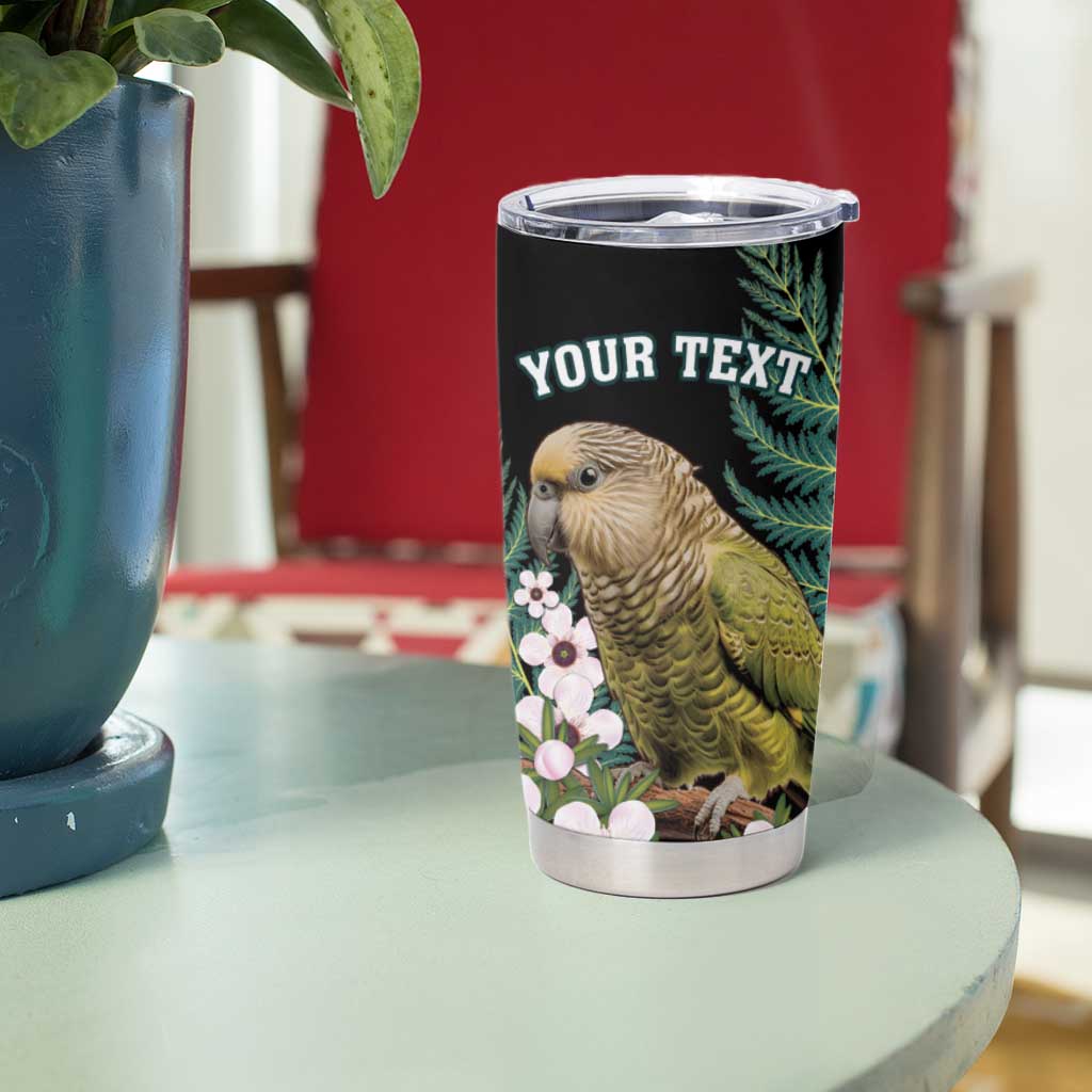 Personalised New Zealand Kakapo Tumbler Cup Aotearoa Fern With Manuka LT14 - Polynesian Pride