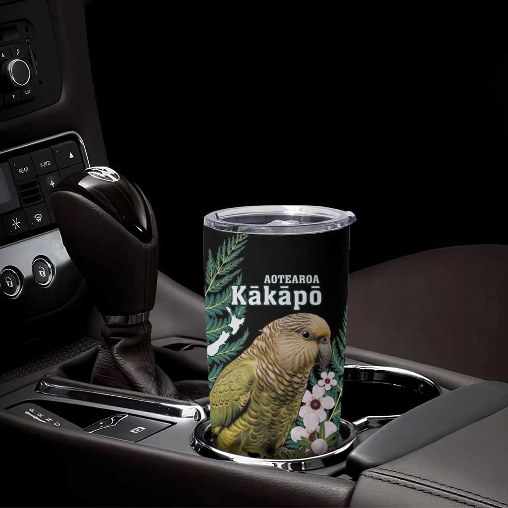 Personalised New Zealand Kakapo Tumbler Cup Aotearoa Fern With Manuka LT14 - Polynesian Pride