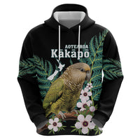 Personalised New Zealand Kakapo Zip Hoodie Aotearoa Fern With Manuka LT14 - Polynesian Pride