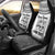 Custom Fiji Tapa Rugby Car Seat Cover Flying Fijian Black And White Version