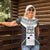 Custom Fiji Tapa Rugby Women Polo Shirt Flying Fijian Black And White Version