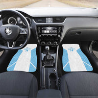 Custom Fiji Tapa Rugby Car Mats Flying Fijian Blue And White Version LT14 Set 2pcs - Front Blue - Polynesian Pride