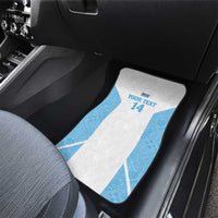 Custom Fiji Tapa Rugby Car Mats Flying Fijian Blue And White Version LT14 - Polynesian Pride