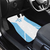 Custom Fiji Tapa Rugby Car Mats Flying Fijian Blue And White Version LT14 - Polynesian Pride