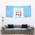 Custom Fiji Tapa Rugby Tapestry Flying Fijian Blue And White Version