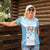 Custom Fiji Tapa Rugby Women Polo Shirt Flying Fijian Blue And White Version