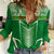 Cook Islands Football Women Casual Shirt Go Kuki Airani Polynesian Sporty Style LT14 Female Green - Polynesian Pride
