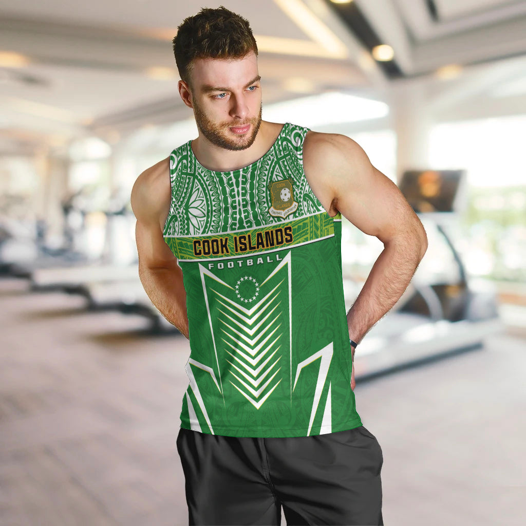 Personalised Cook Islands Football Men Tank Top Go Kuki Airani Polynesian Sporty Style LT14 - Polynesian Pride