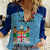 Fiji Football Women Casual Shirt Fijian Tapa Pattern Sporty Style LT14 Female Blue - Polynesian Pride