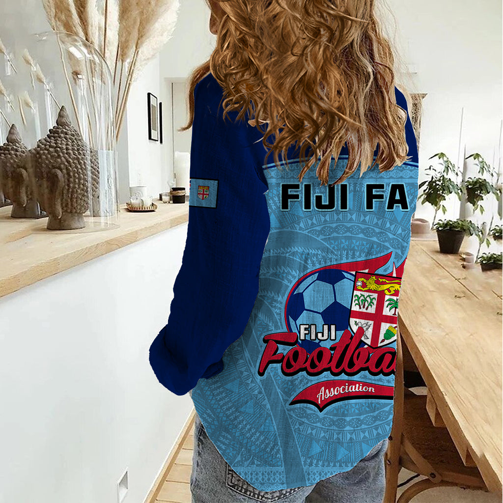 Fiji Football Women Casual Shirt Fijian Tapa Pattern Sporty Style LT14 - Polynesian Pride