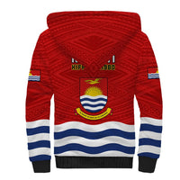 Kiribati Football Sherpa Hoodie Polynesian Pattern Mix Kiribatian Flag LT14 - Polynesian Pride