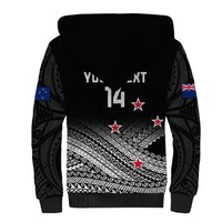 Personalised Aotearoa Football Sherpa Hoodie Go New Zealand Maori Fern Pattern LT14 - Polynesian Pride
