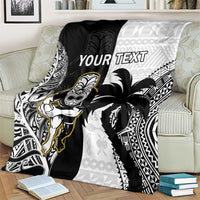 Custom Fiji And New Zealand Rugby Blanket Aotearoa Silver Fern Mix Fijian Tapa Pattern LT14 - Polynesian Pride