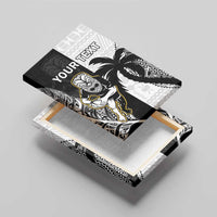Custom Fiji And New Zealand Rugby Canvas Wall Art Aotearoa Silver Fern Mix Fijian Tapa Pattern LT14 - Polynesian Pride