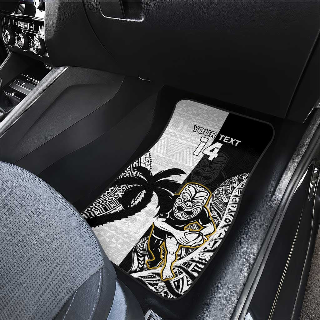Custom Fiji And New Zealand Rugby Car Mats Aotearoa Silver Fern Mix Fijian Tapa Pattern LT14 - Polynesian Pride