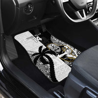 Custom Fiji And New Zealand Rugby Car Mats Aotearoa Silver Fern Mix Fijian Tapa Pattern LT14 - Polynesian Pride