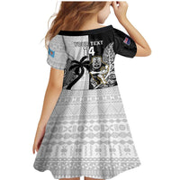Custom Fiji And New Zealand Rugby Family Matching Mermaid Dress and Hawaiian Shirt Aotearoa Silver Fern Mix Fijian Tapa Pattern LT14 - Polynesian Pride