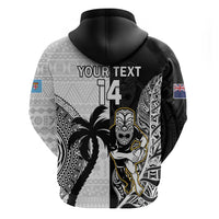 Custom Fiji And New Zealand Rugby Hoodie Aotearoa Silver Fern Mix Fijian Tapa Pattern LT14 - Polynesian Pride