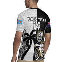 Custom Fiji And New Zealand Rugby Rugby Jersey Aotearoa Silver Fern Mix Fijian Tapa Pattern LT14 - Polynesian Pride