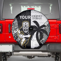 Custom Fiji And New Zealand Rugby Spare Tire Cover Aotearoa Silver Fern Mix Fijian Tapa Pattern LT14 - Polynesian Pride